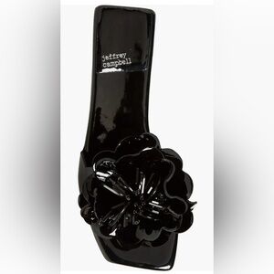 Jeffrey Campbell Bloomsday Sandal Black Floral Slip On Sandals Size 10